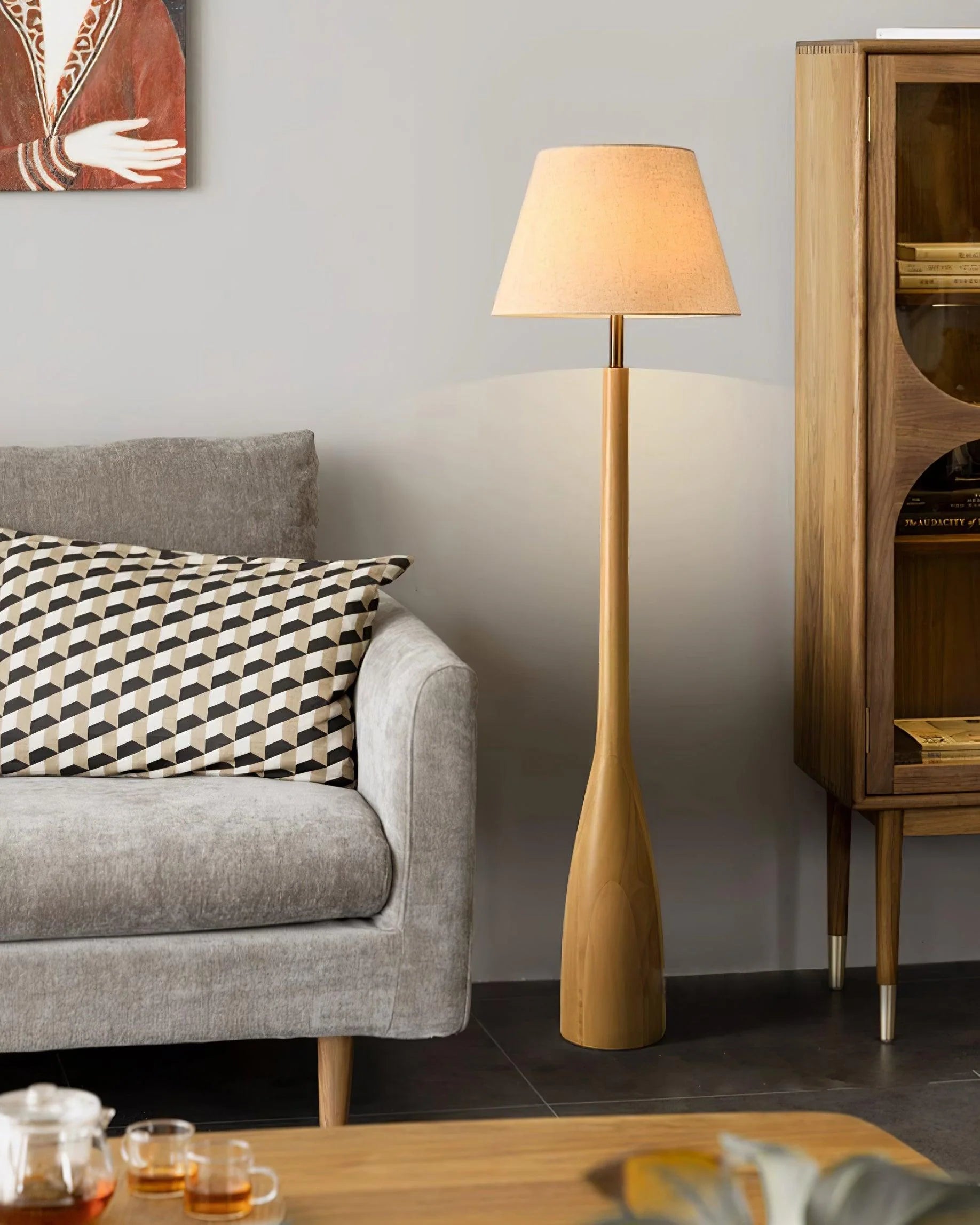 Nora Wood Floor Lamp - Loonglight