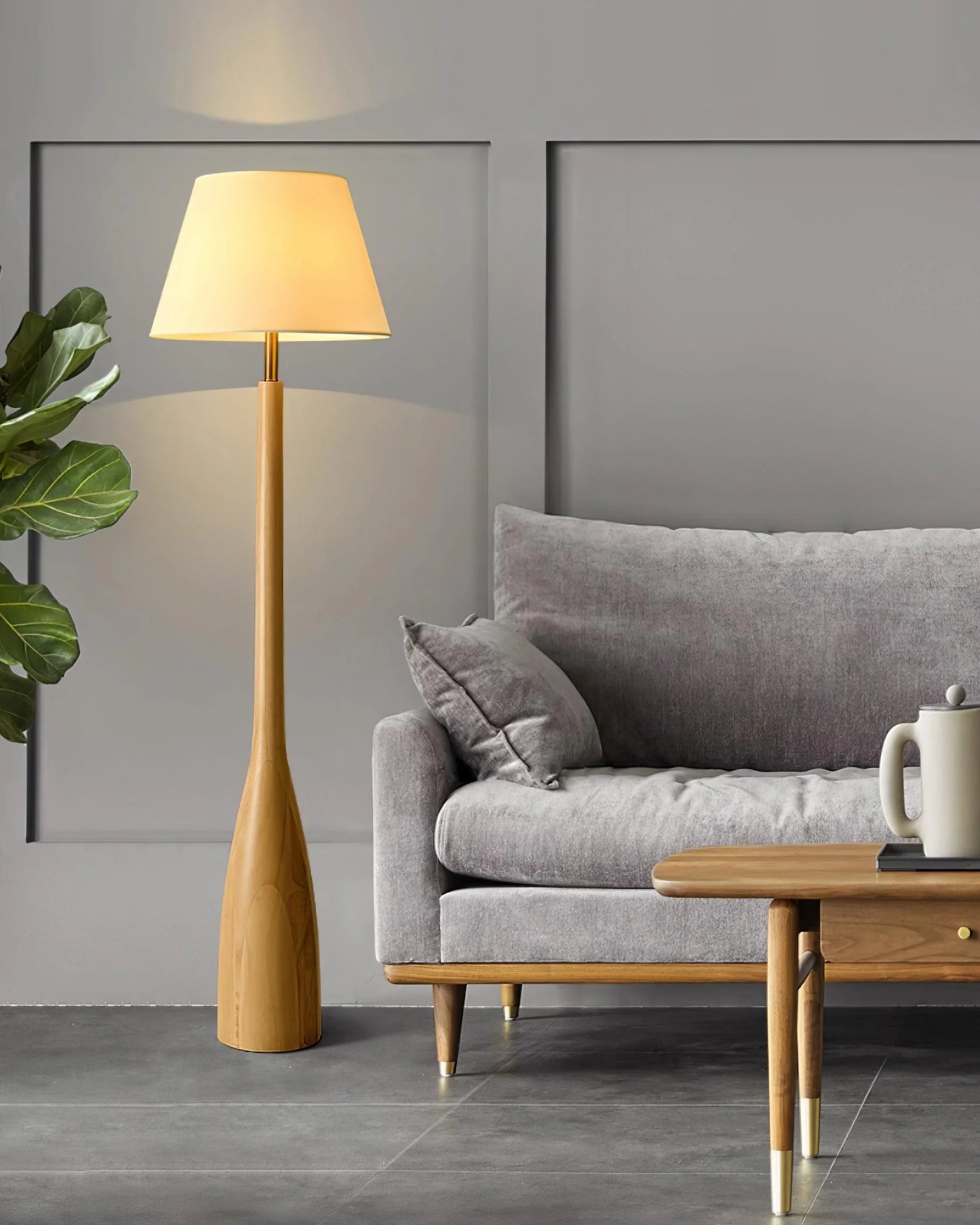 Nora Wood Floor Lamp - Loonglight