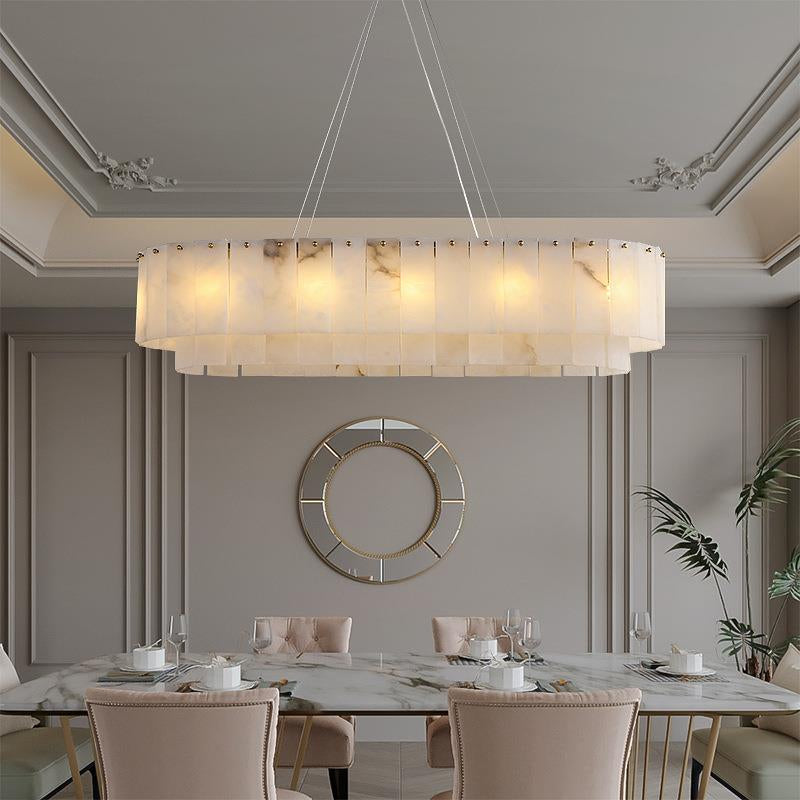 Nordic Long Alabaster Chandelier - Loonglight
