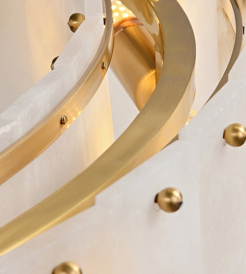 Nordic Long Alabaster Chandelier - Loonglight