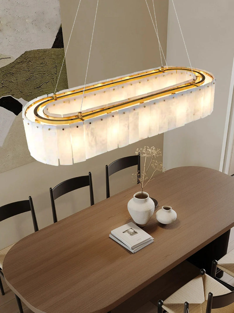 Nordic Long Alabaster Chandelier - Loonglight
