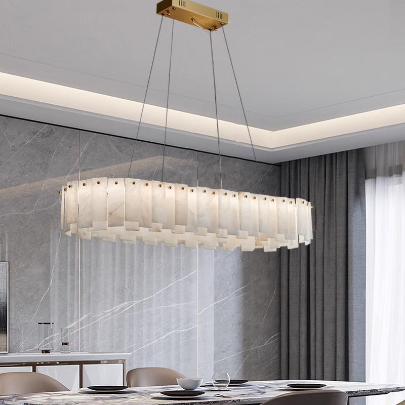 Nordic Long Alabaster Chandelier - Loonglight