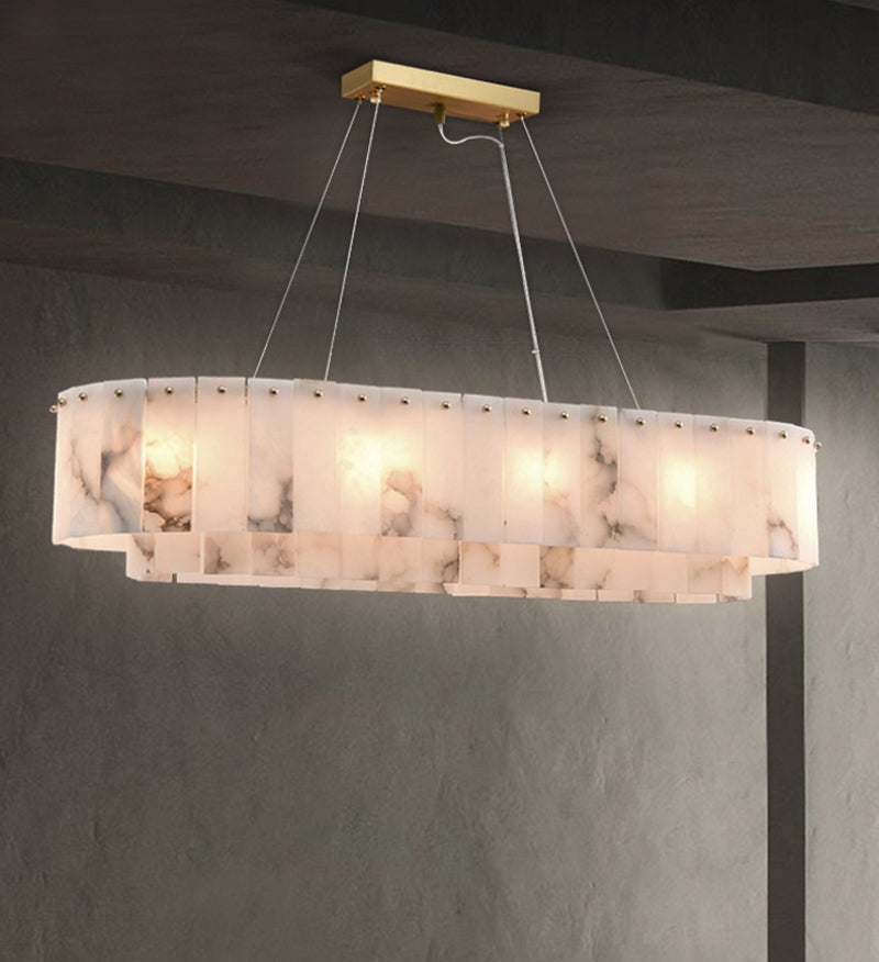 Nordic Long Alabaster Chandelier - Loonglight