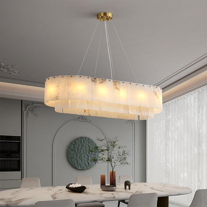 Nordic Long Alabaster Chandelier - Loonglight
