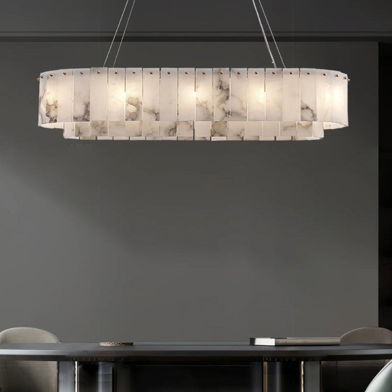 Nordic Long Alabaster Chandelier - Loonglight