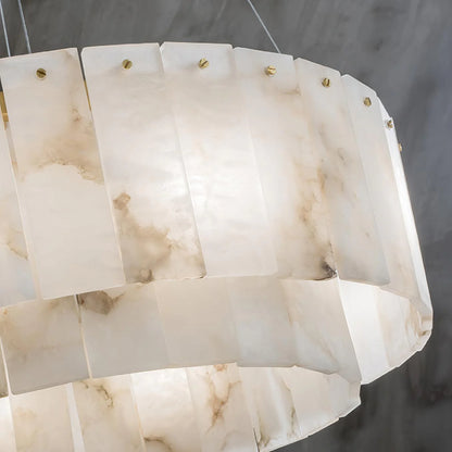 Nordic Double Layer Alabaster Chandelier - Loonglight
