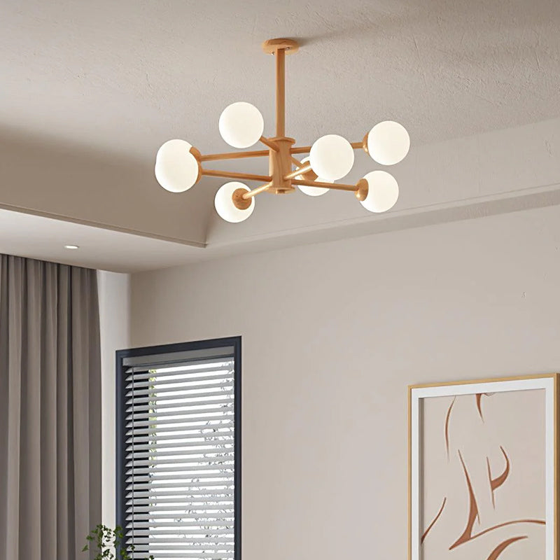 Scandi Natural Globe Chandelier - Loonglight
