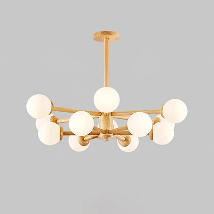 Scandi Natural Globe Chandelier - Loonglight