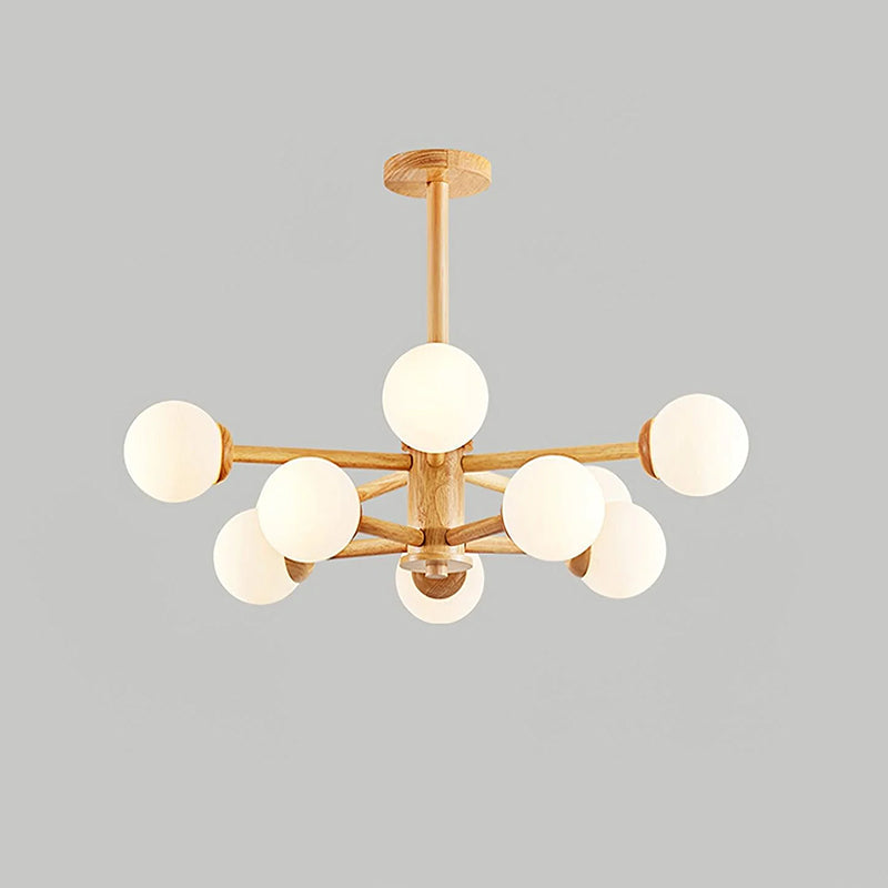 Scandi Natural Globe Chandelier - Loonglight