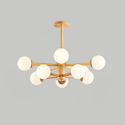 Scandi Natural Globe Chandelier - Loonglight