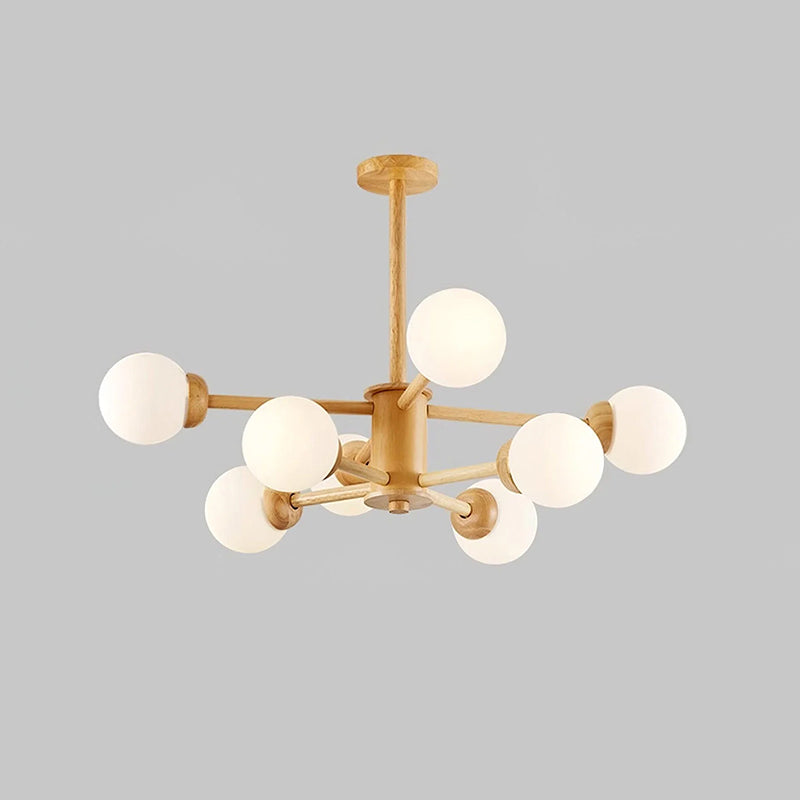 Scandi Natural Globe Chandelier - Loonglight