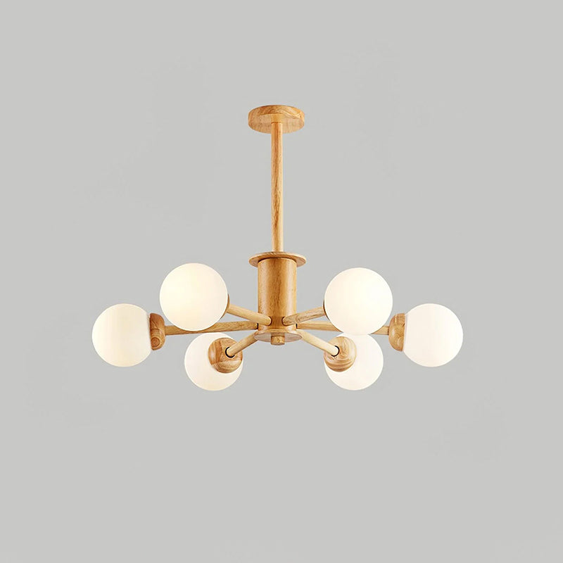 Scandi Natural Globe Chandelier - Loonglight