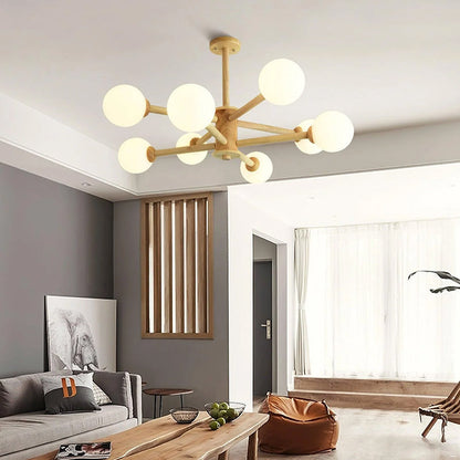 Scandi Natural Globe Chandelier - Loonglight