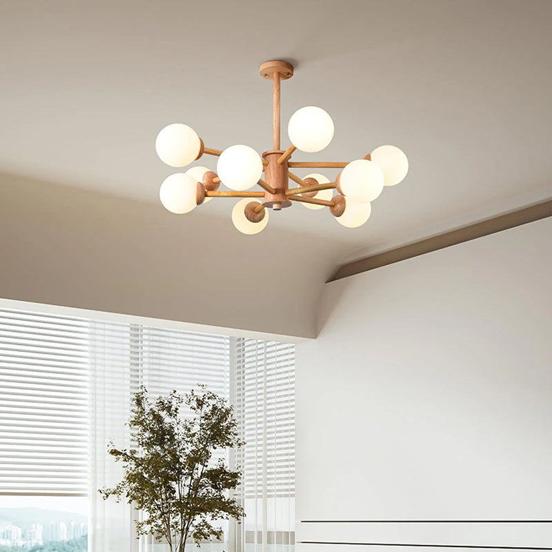Scandi Natural Globe Chandelier - Loonglight