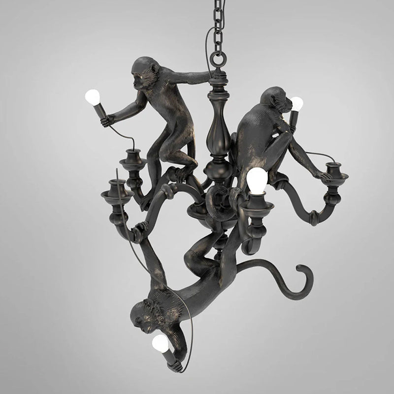 Climbing Monkey Chandelier - Loonglight