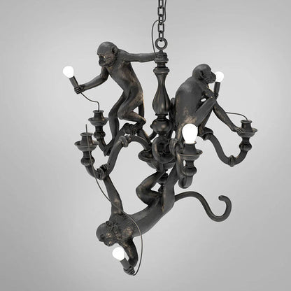 Climbing Monkey Chandelier - Loonglight