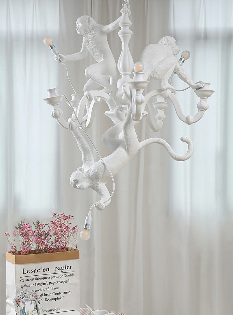 Climbing Monkey Chandelier - Loonglight