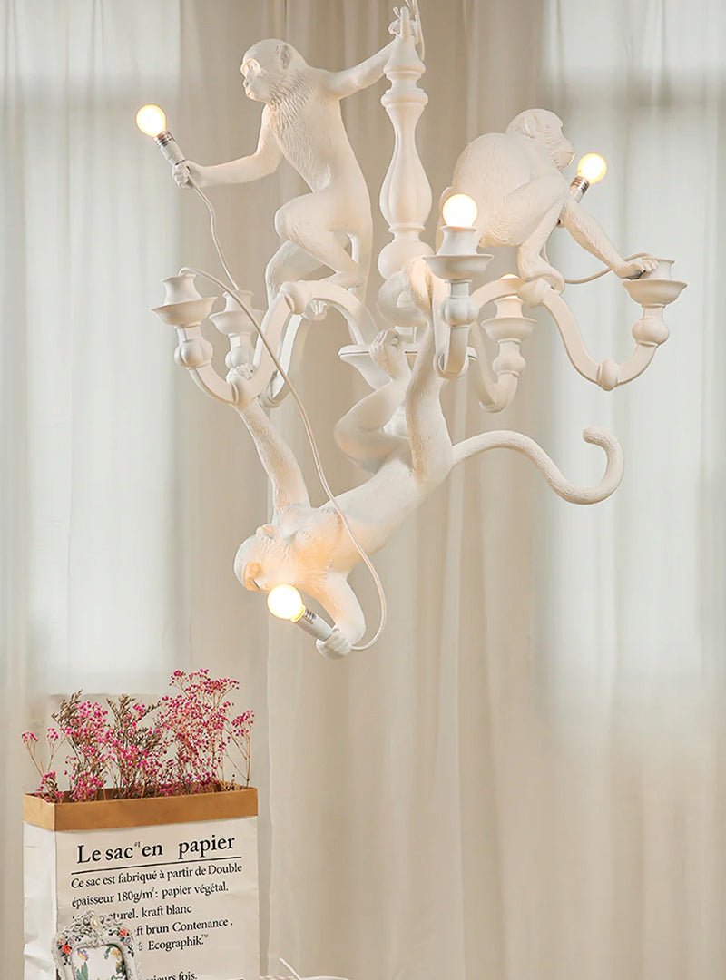 Climbing Monkey Chandelier - Loonglight