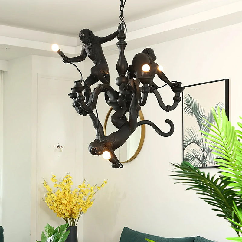 Climbing Monkey Chandelier - Loonglight