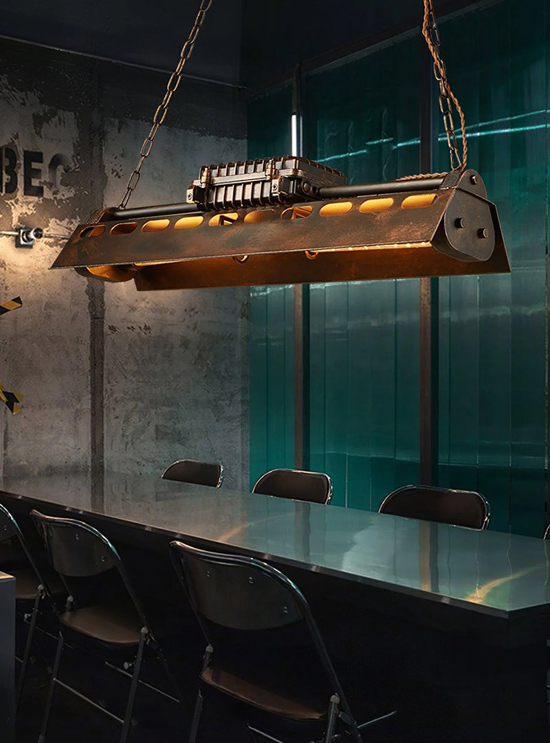 Old Industrial Chandelier - Loonglight