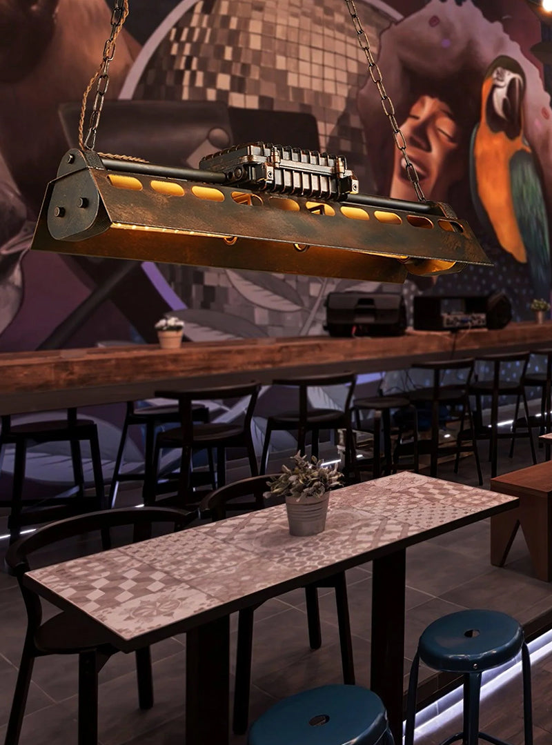 Old Industrial Chandelier - Loonglight