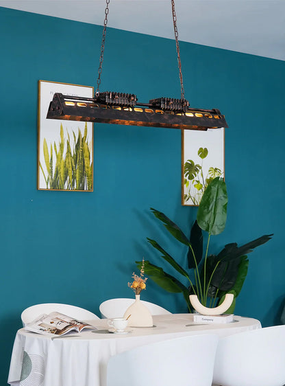 Old Industrial Chandelier - Loonglight