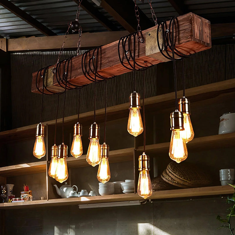 Old Industrial Chandelier - Loonglight