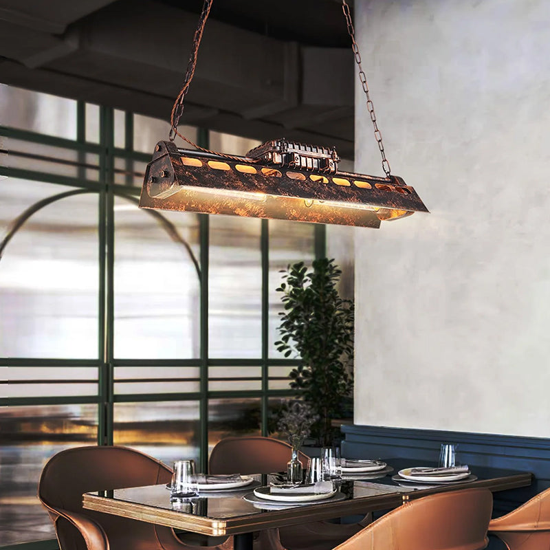 Old Industrial Chandelier - Loonglight