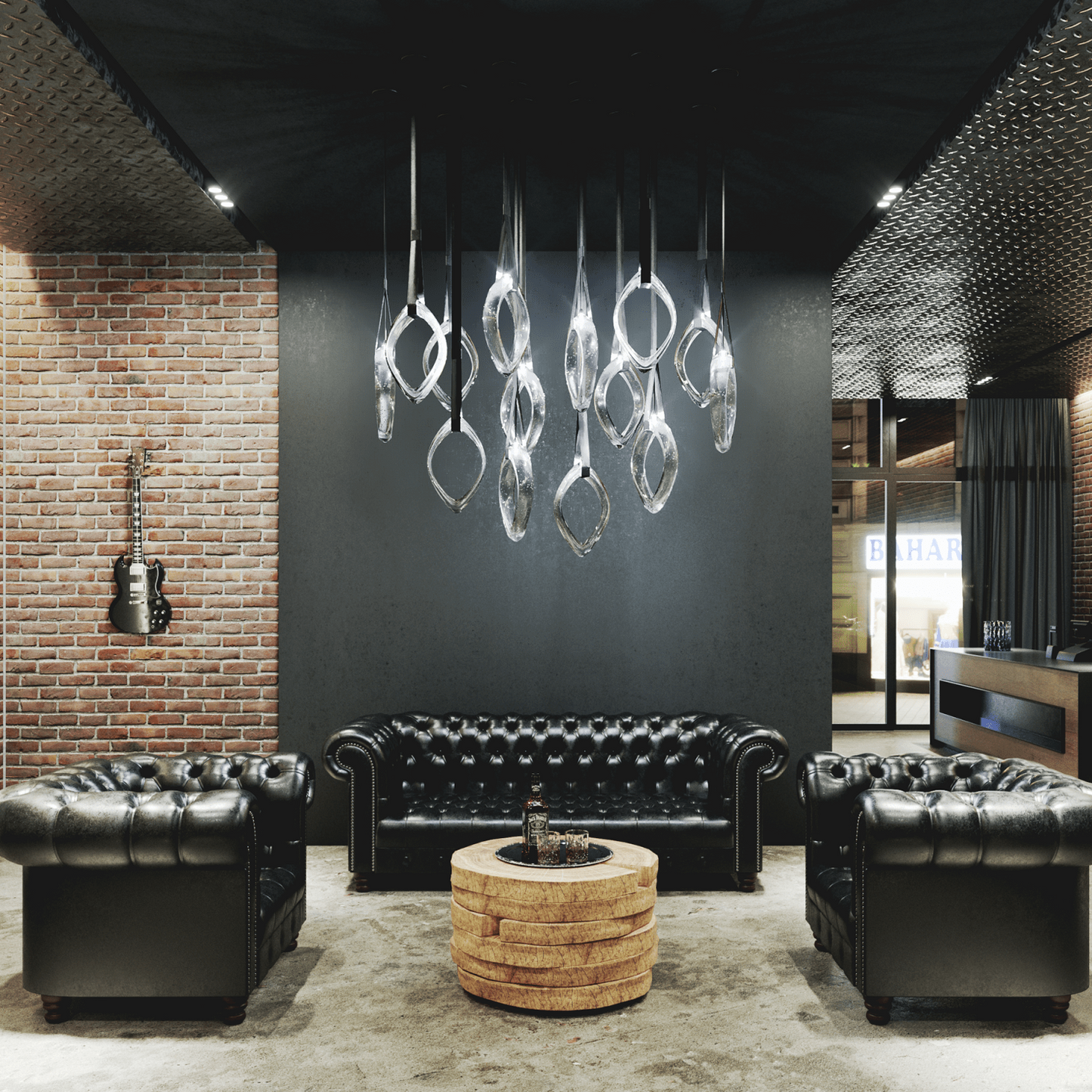 Origin Glass Leaf Chandelier - Loonglight