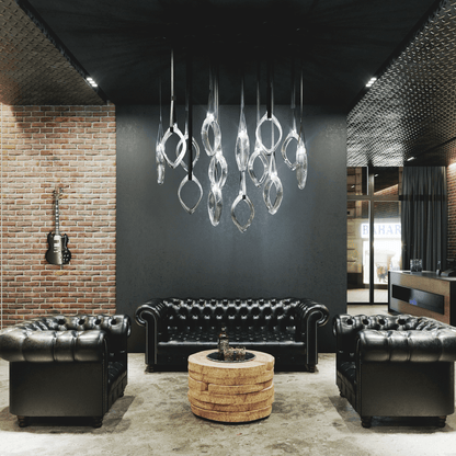 Origin Glass Leaf Chandelier - Loonglight