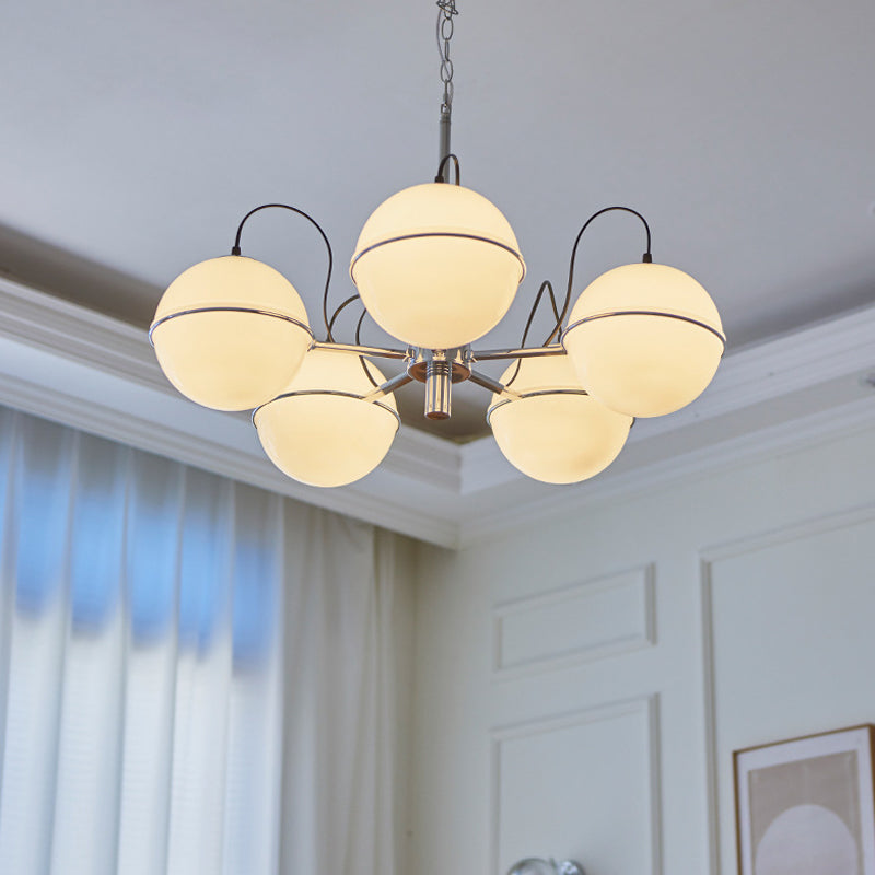 Orion Milk Glass Bulb Chandelier - Loonglight