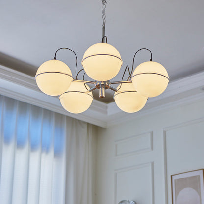Orion Milk Glass Bulb Chandelier - Loonglight