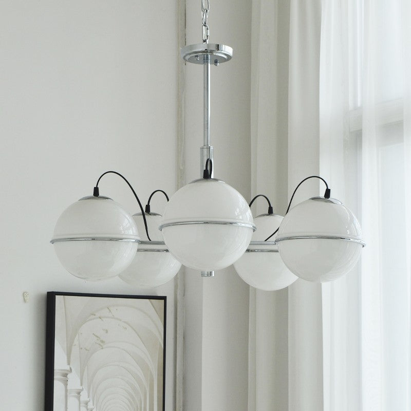 Orion Milk Glass Bulb Chandelier - Loonglight