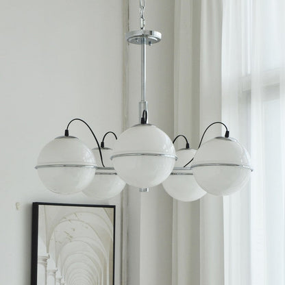 Orion Milk Glass Bulb Chandelier - Loonglight