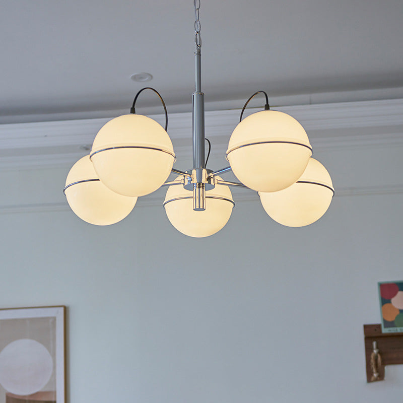 Orion Milk Glass Bulb Chandelier - Loonglight