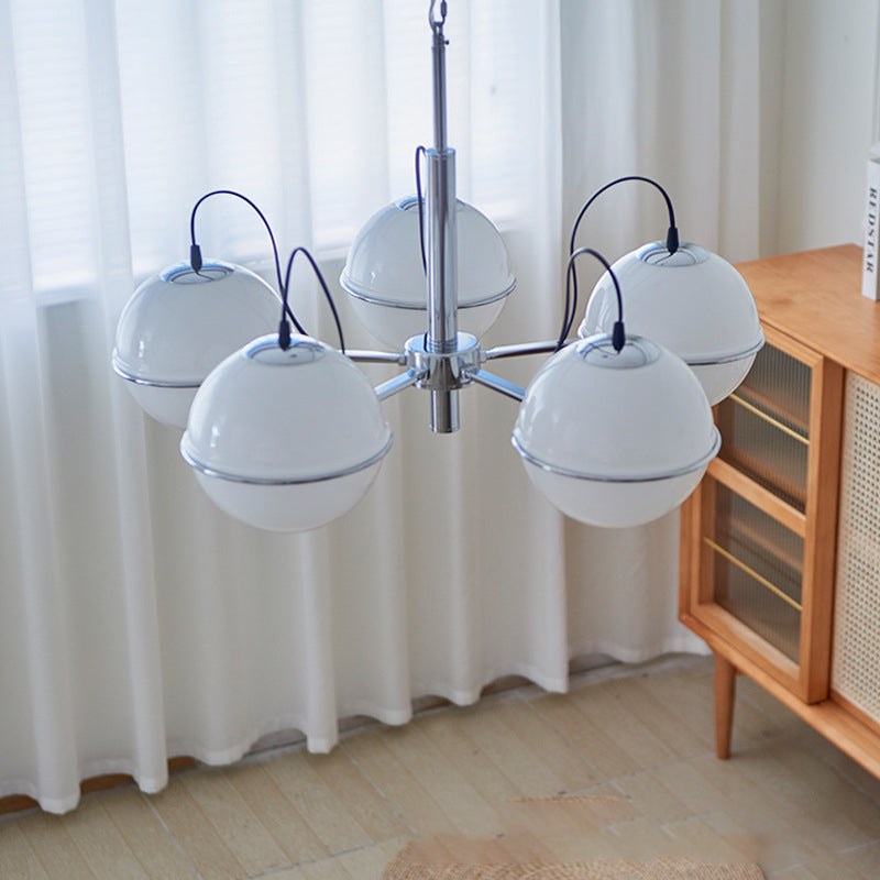 Orion Milk Glass Bulb Chandelier - Loonglight