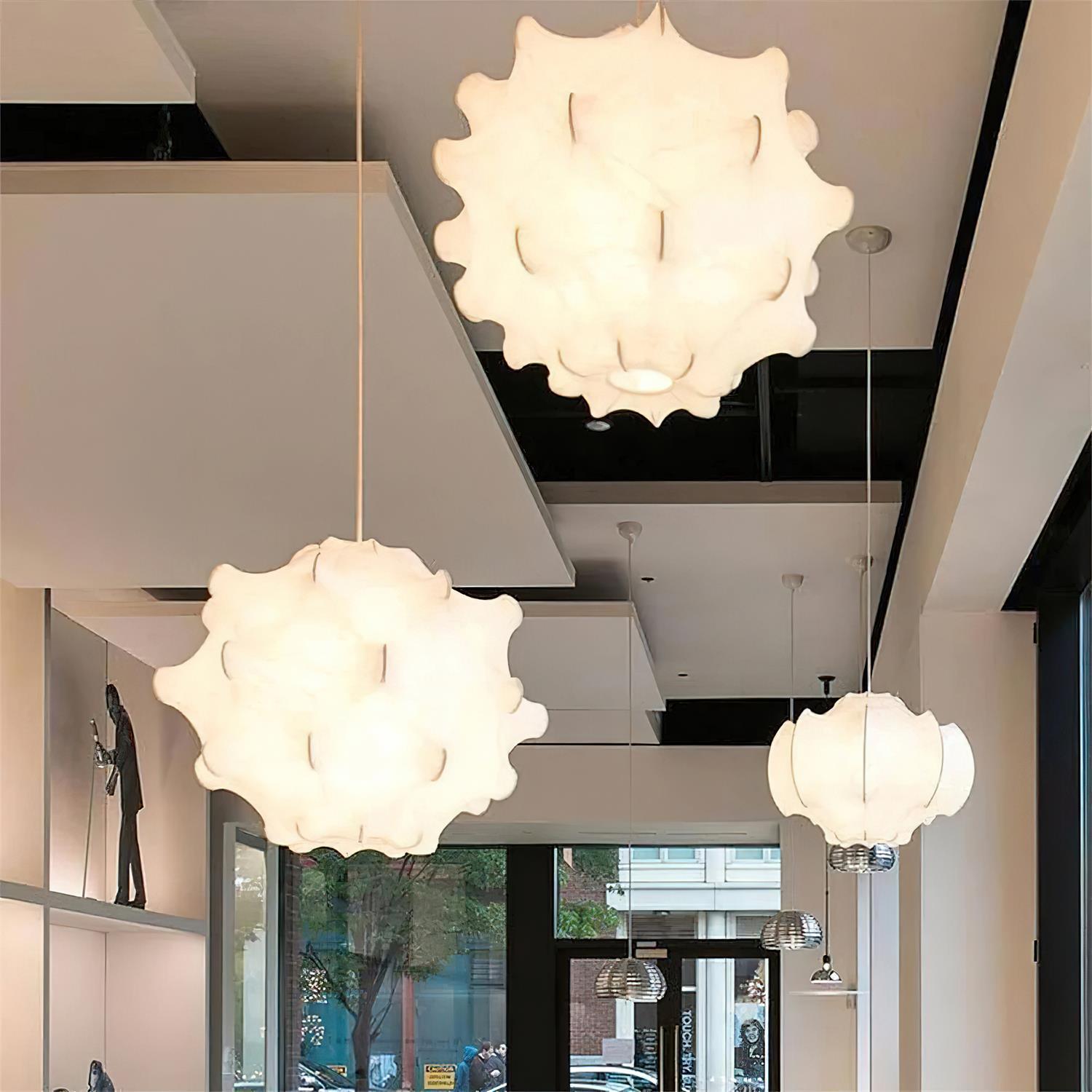 Sea Urchin Silk Pendant Light - Loonglight