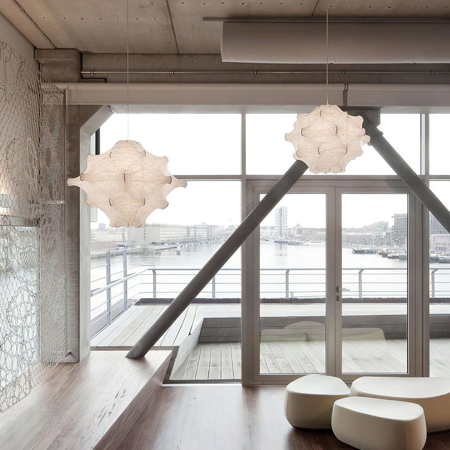 Sea Urchin Silk Pendant Light - Loonglight