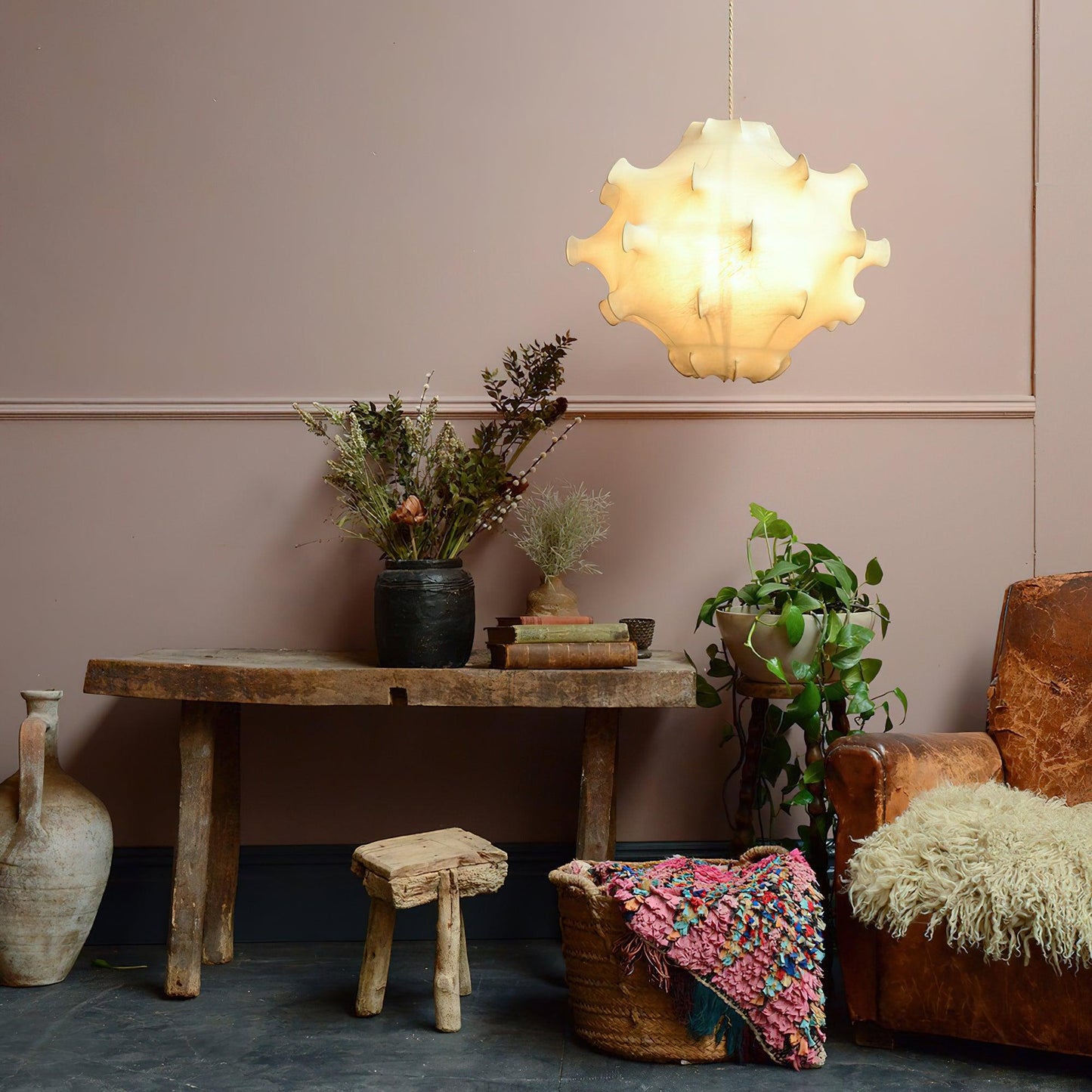 Sea Urchin Silk Pendant Light - Loonglight