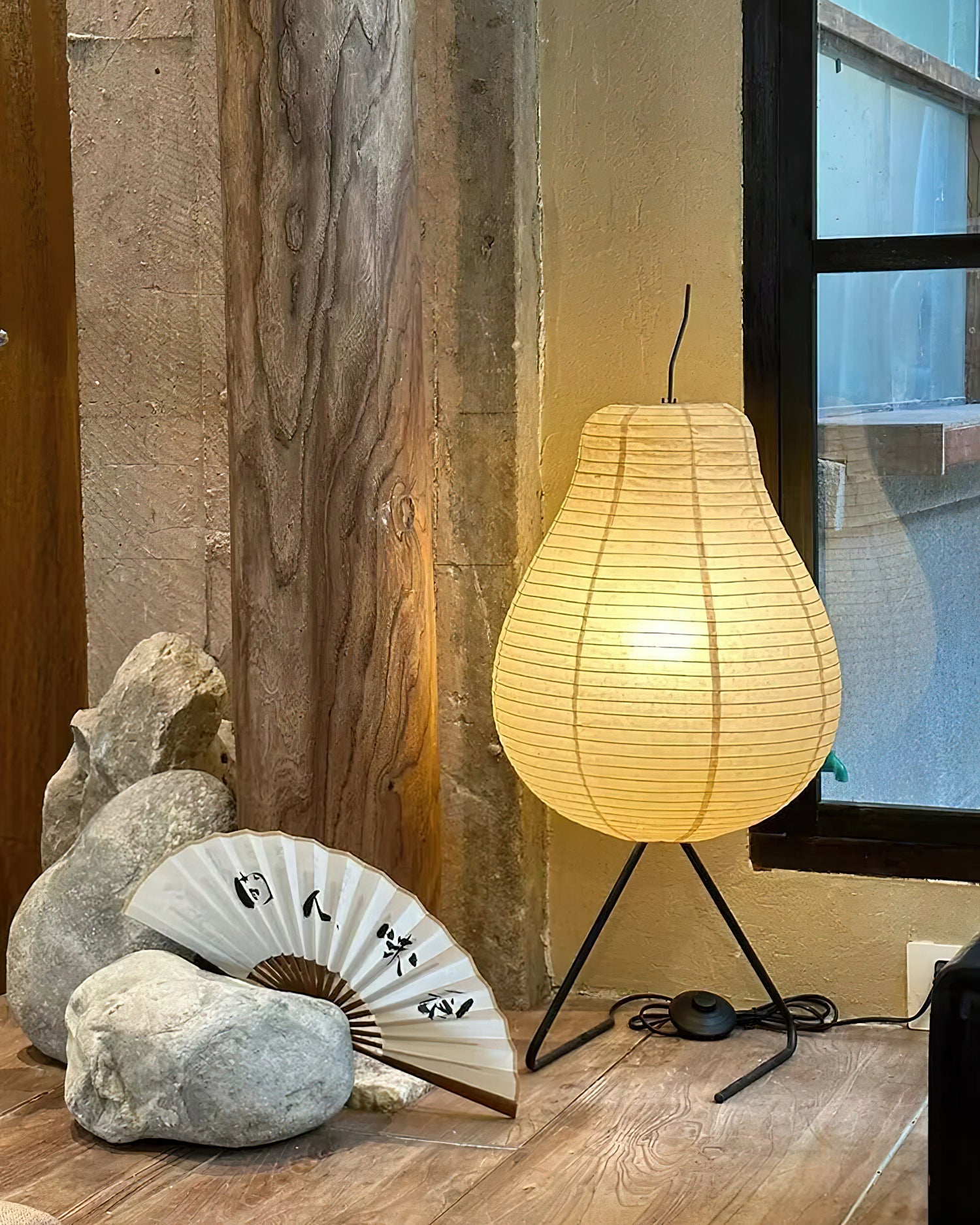 Pear Rice Paper Floor Lamp - Loonglight