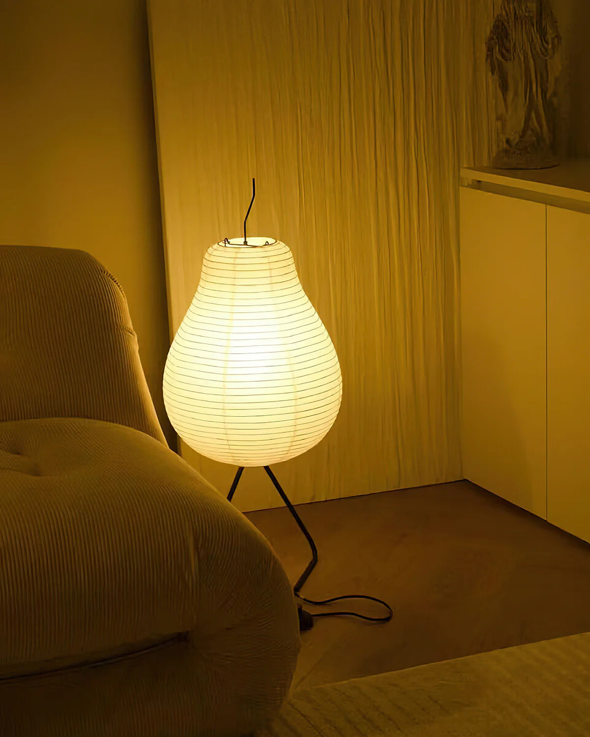 Pear Rice Paper Floor Lamp - Loonglight