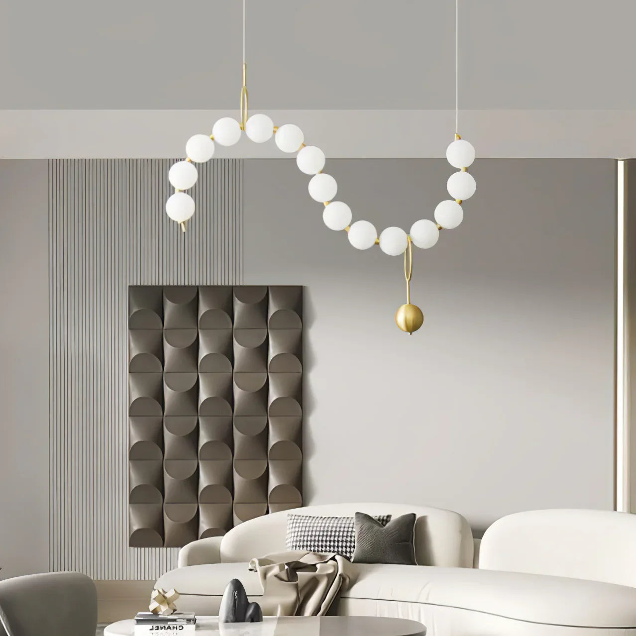 COCO Pearl Necklace Chandelier - Loonglight
