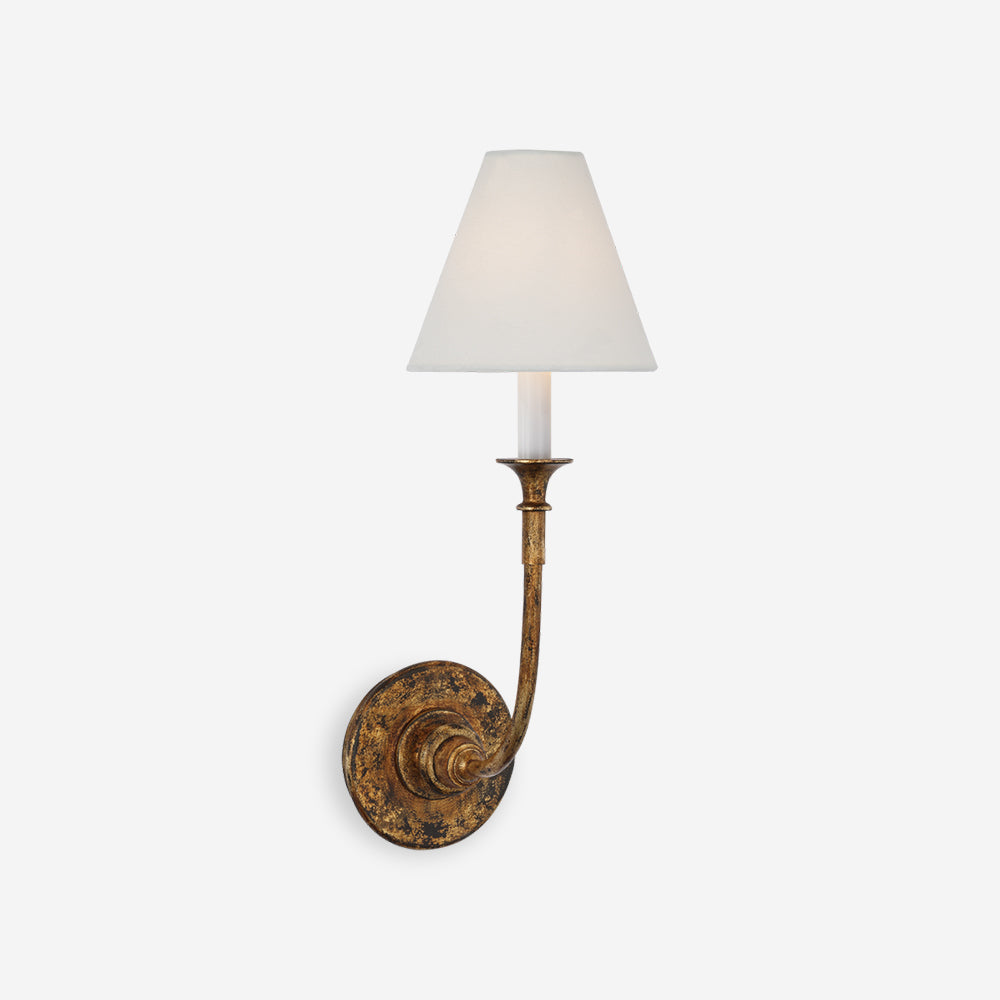 Piaf Classic Fabric Shade Wall Lamp