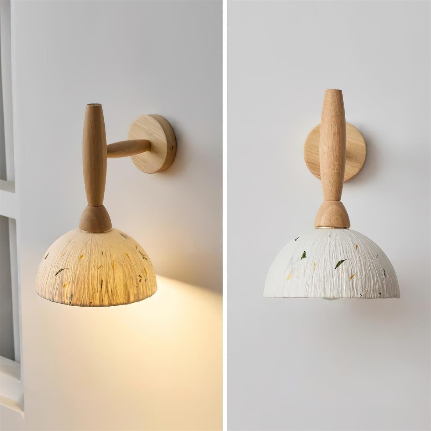 Playa Wood & Rice Paper Wall Lamp