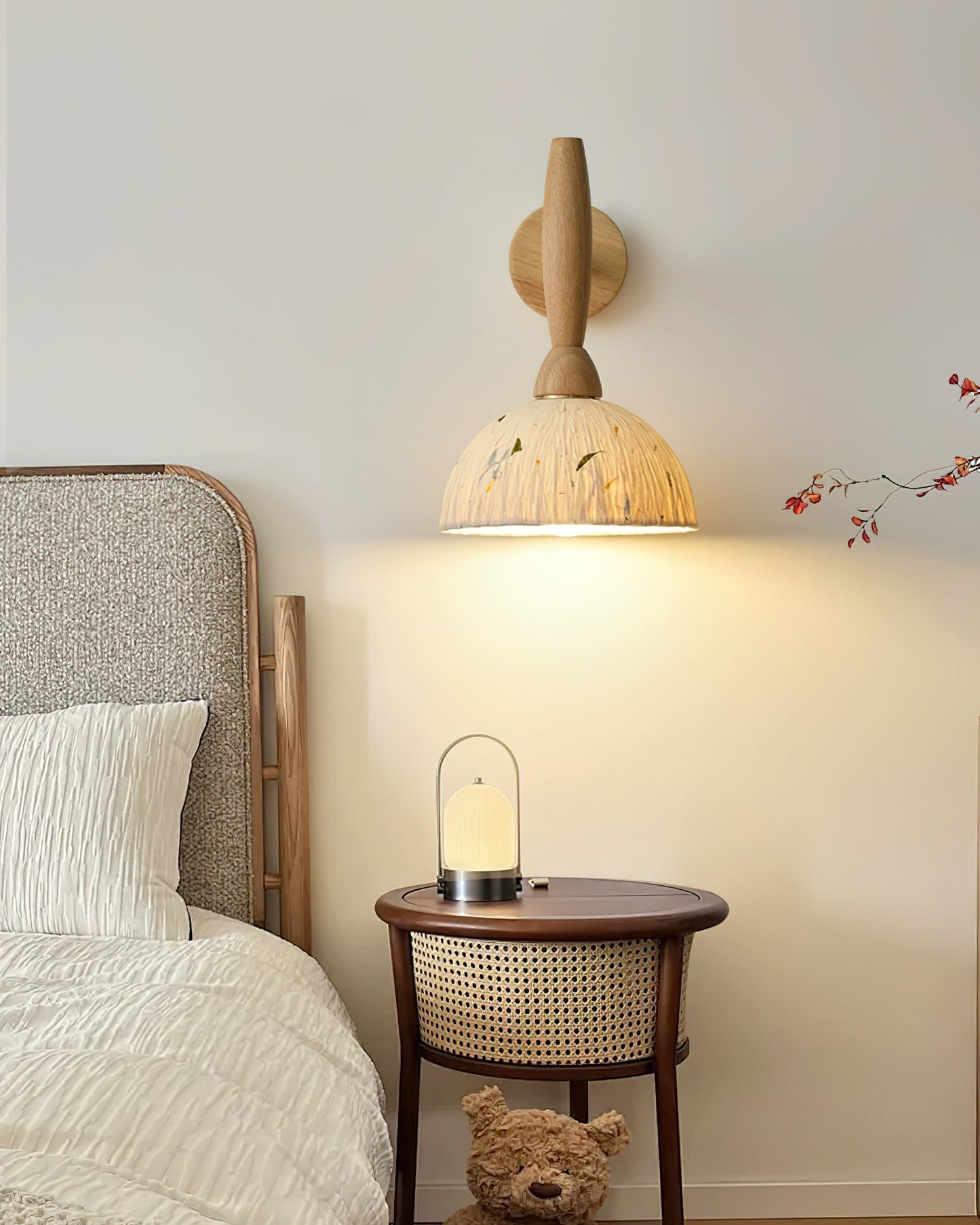 Playa Wood & Rice Paper Wall Lamp