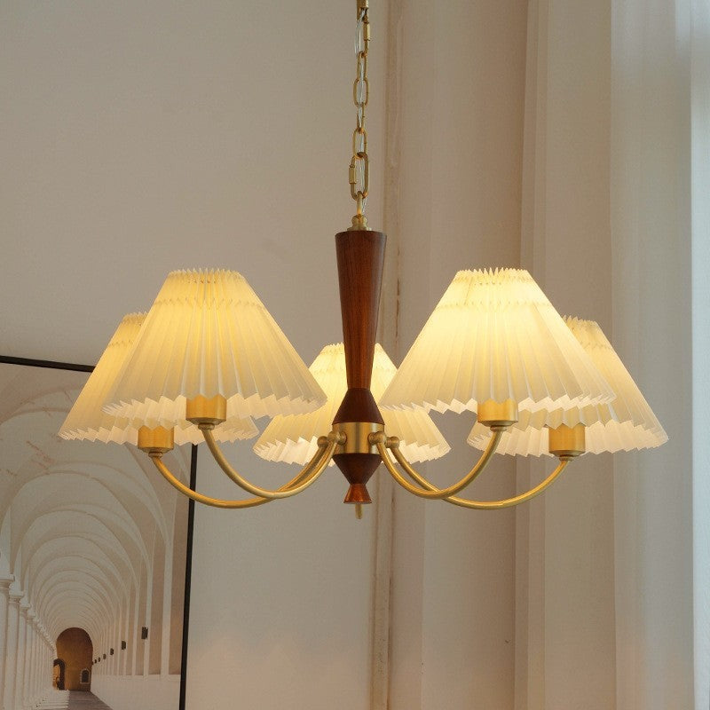 Pleated Fabric Chandelier - Loonglight