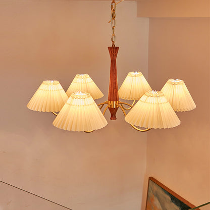 Pleated Fabric Chandelier - Loonglight