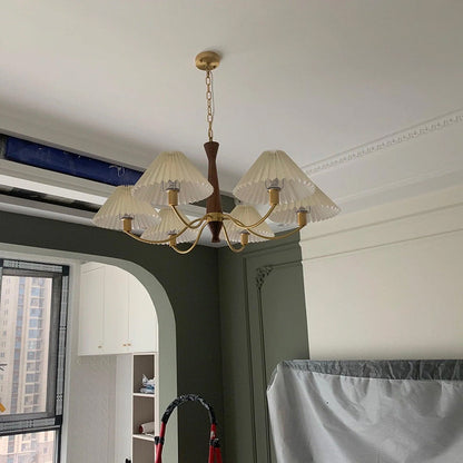 Pleated Fabric Chandelier - Loonglight