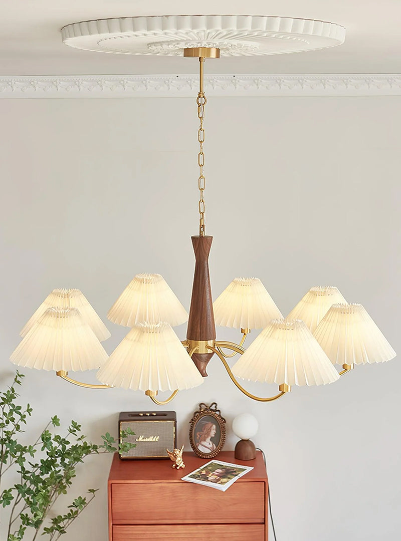 Pleated Fabric Chandelier - Loonglight