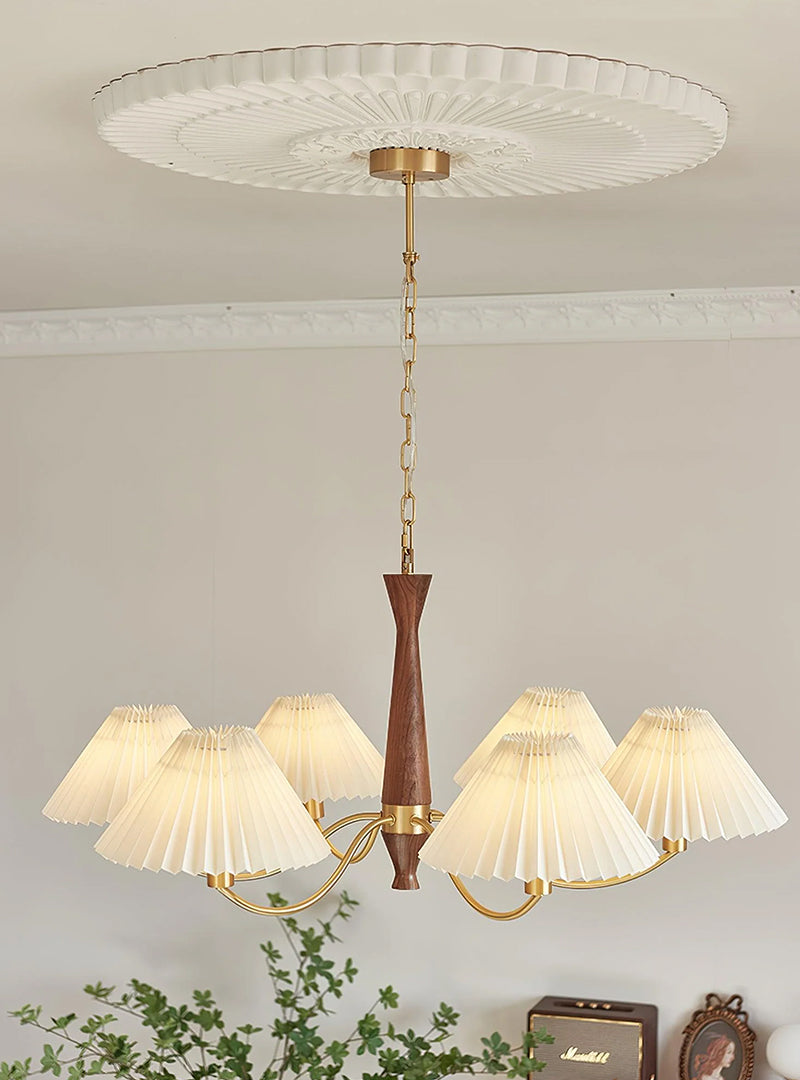 Pleated Fabric Chandelier - Loonglight